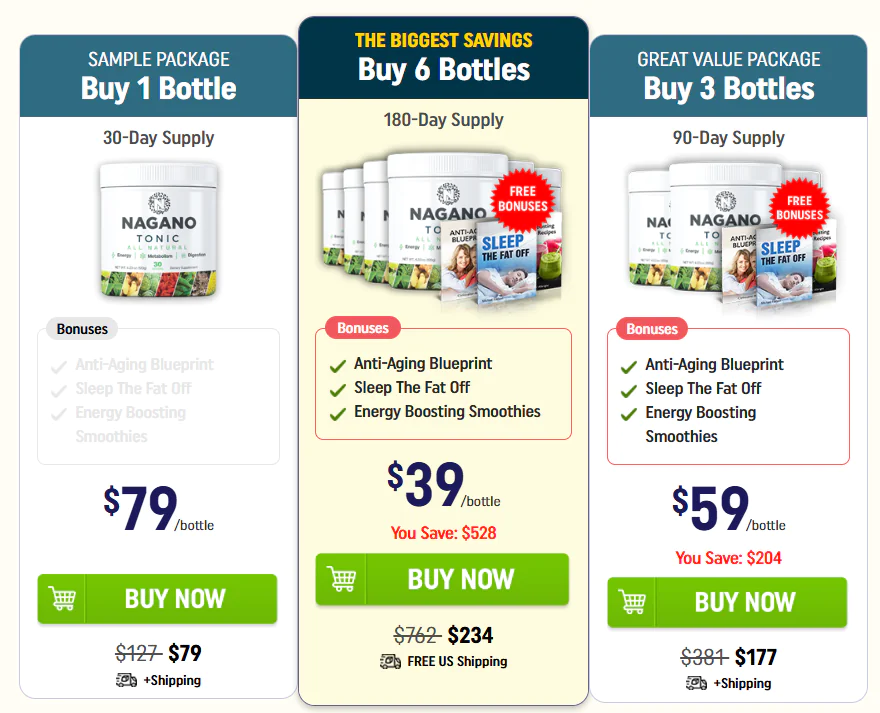 Nagano Tonic 6 bottles pack